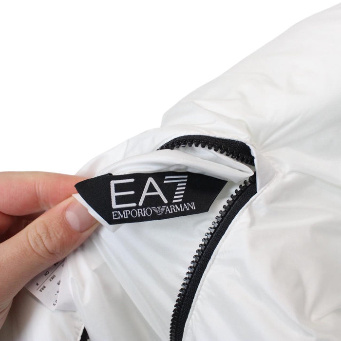 Emporio Armani White Reversible Hooded Down Gilet / Bodywarmer
