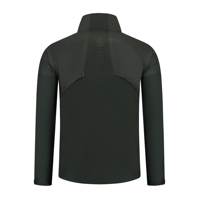 Rogelli Enjoy III hardloopjack heren groen achterkant.