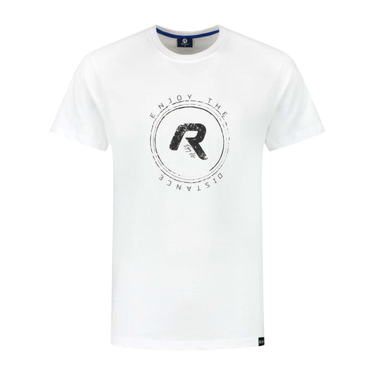 Rogelli Casual Enjoy Life Graphic t-shirt korte mouwen heren wit voorkant.