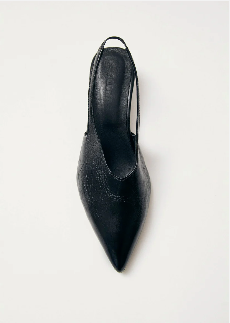 Eros Black Leather Pumps