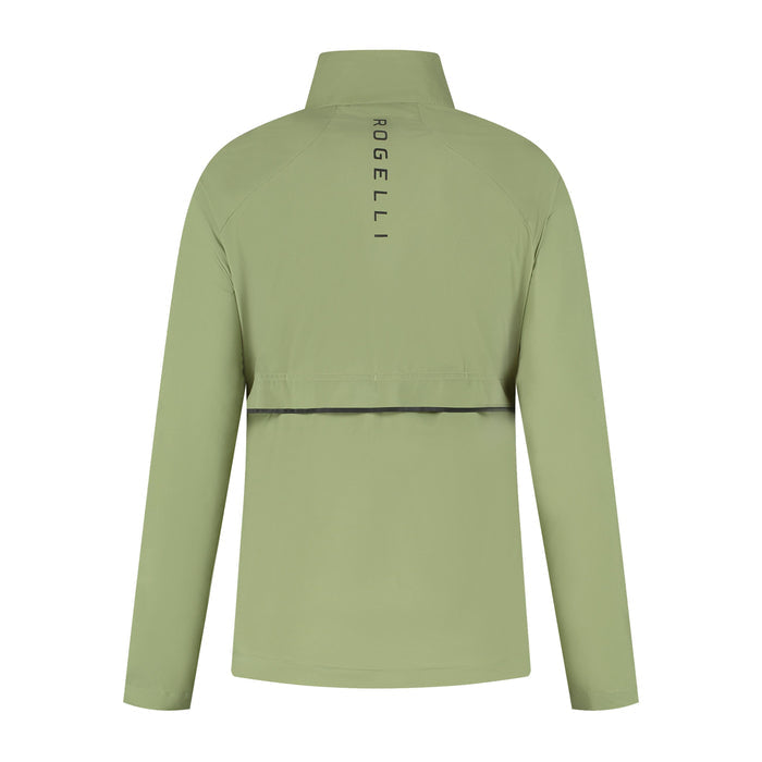 Rogelli Essential hardloopjack dames sage achterkant.
