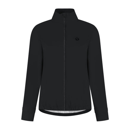 Rogelli Essential hardloopjack dames zwart voorkant.