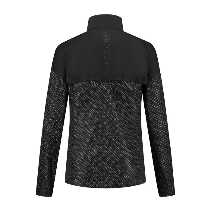 Rogelli Essential Hi hardloopjack dames zwart achterkant.