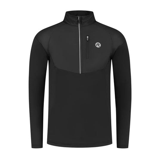 Rogelli Essential hardlooptop lange mouw heren zwart voorkant.