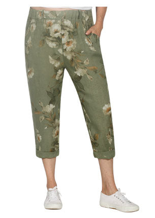 E'Talia Floral Linen Pants