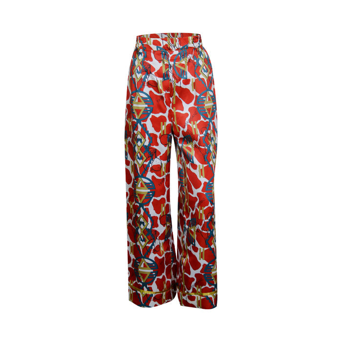 Fabrosanz: Christmas Print Satin Pants