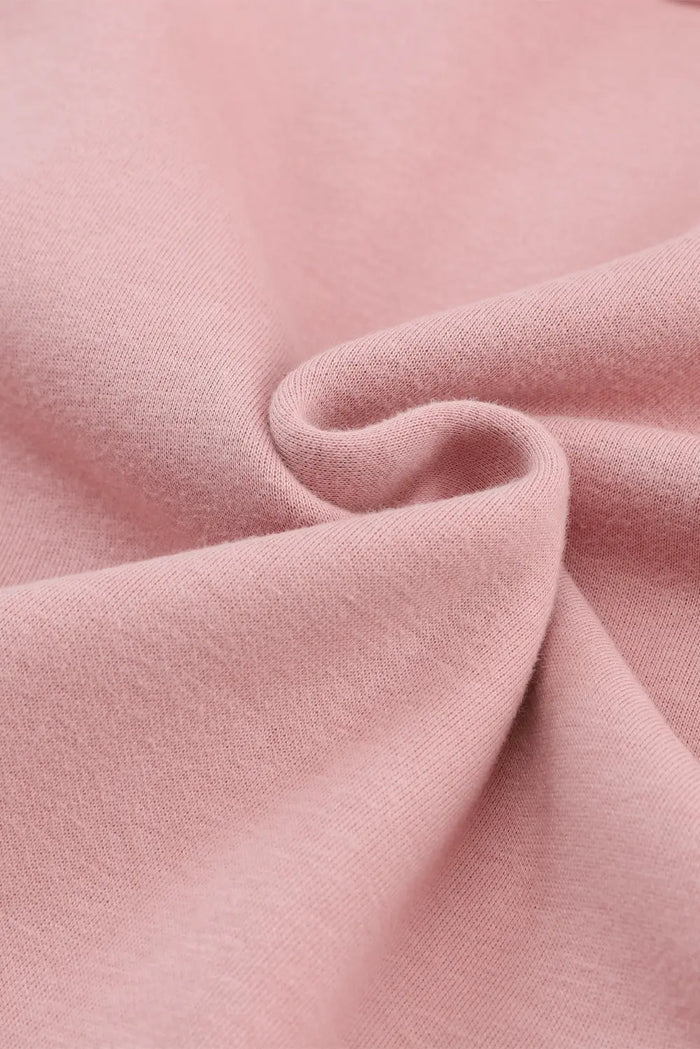 Flap Pocket Drawstring Hood Zip Up Jacket – Pink