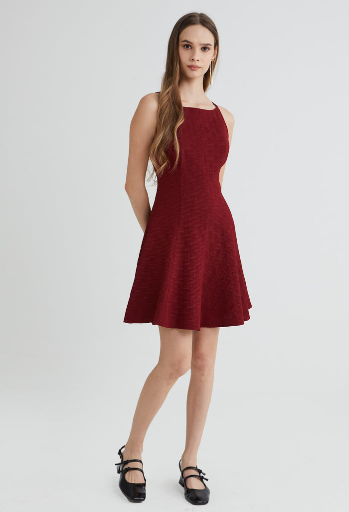 Flowy Textured Midi Dress