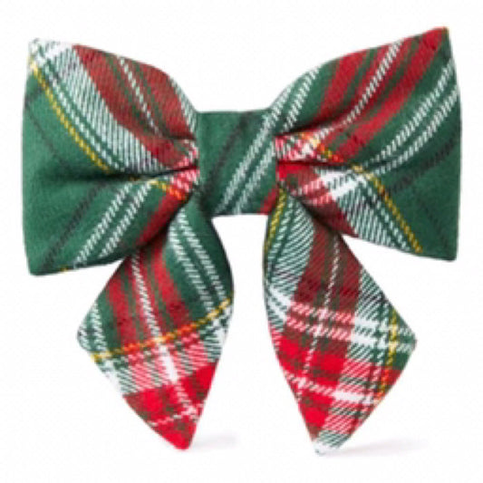 Foggy Dog-Holly Jolly Plaid Flannel Lady Bow