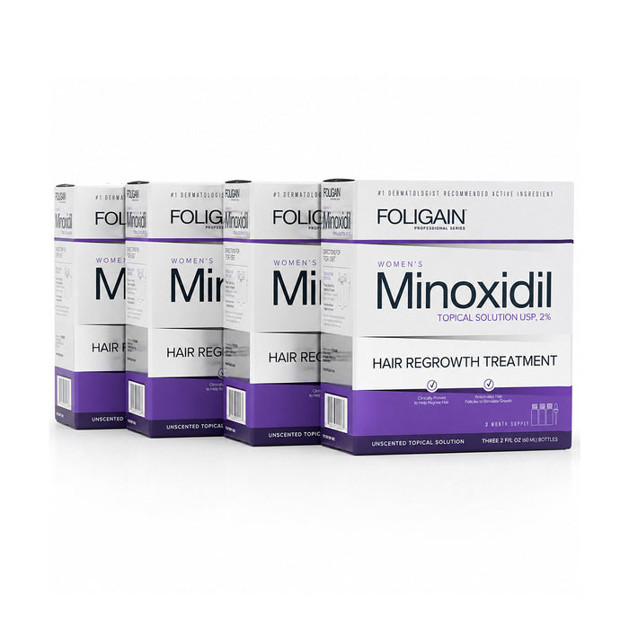 FOLIGAIN® Minoxidil 2% Hair Regrowth Treatment For Women 12 Month Supply - FOLIGAIN
