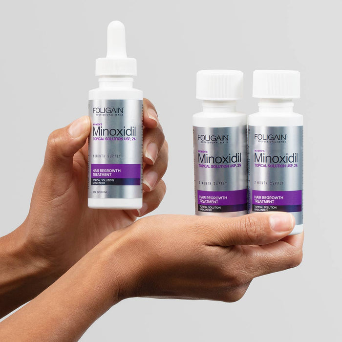 FOLIGAIN Minoxidil 2% Hair Regrowth Treatment For Women 12 Month Supply - FOLIGAIN