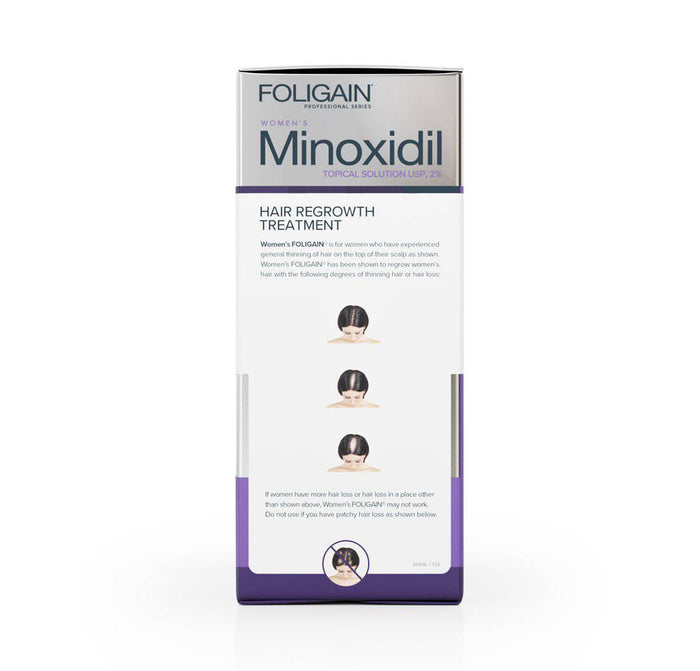 FOLIGAIN Minoxidil 2% Hair Regrowth Treatment For Women 12 Month Supply - FOLIGAIN