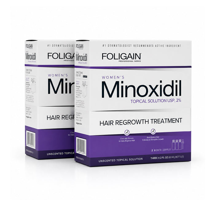 FOLIGAIN® Minoxidil 2% Hair Regrowth Treatment For Women 6 Month Supply - FOLIGAIN