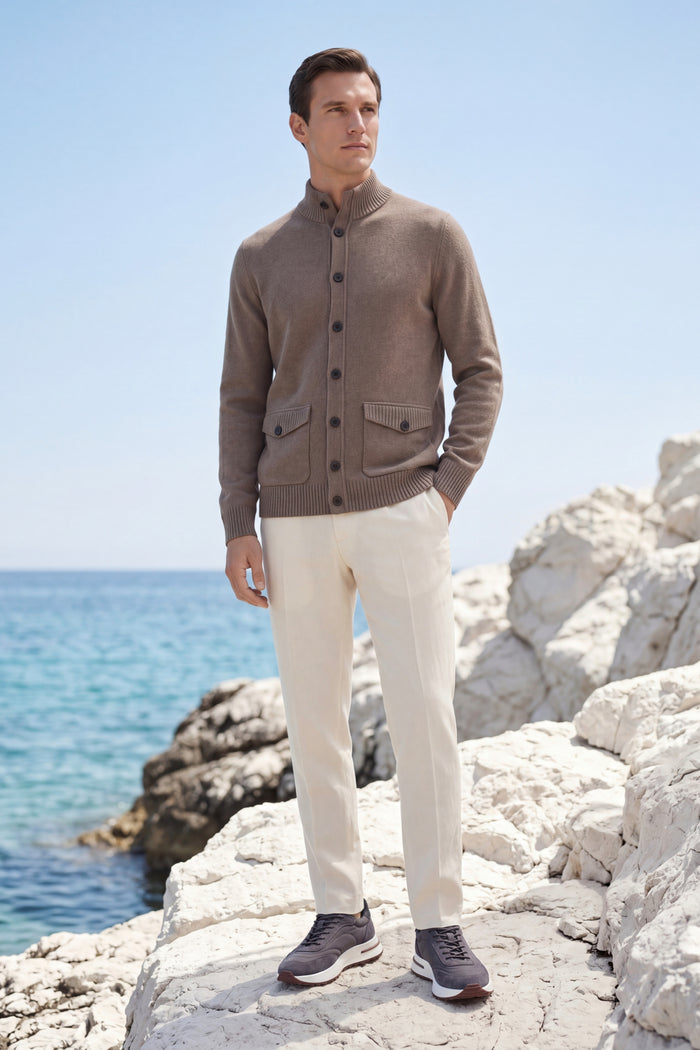 Giotto Cashmere Cardigan Mocha