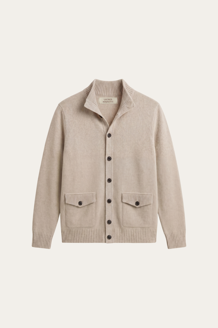 Giotto Cashmere Cardigan Sand