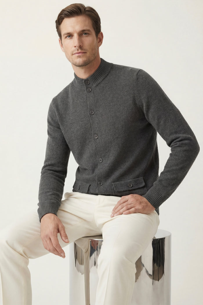 Giotto Knit Cardigan Dark Grey