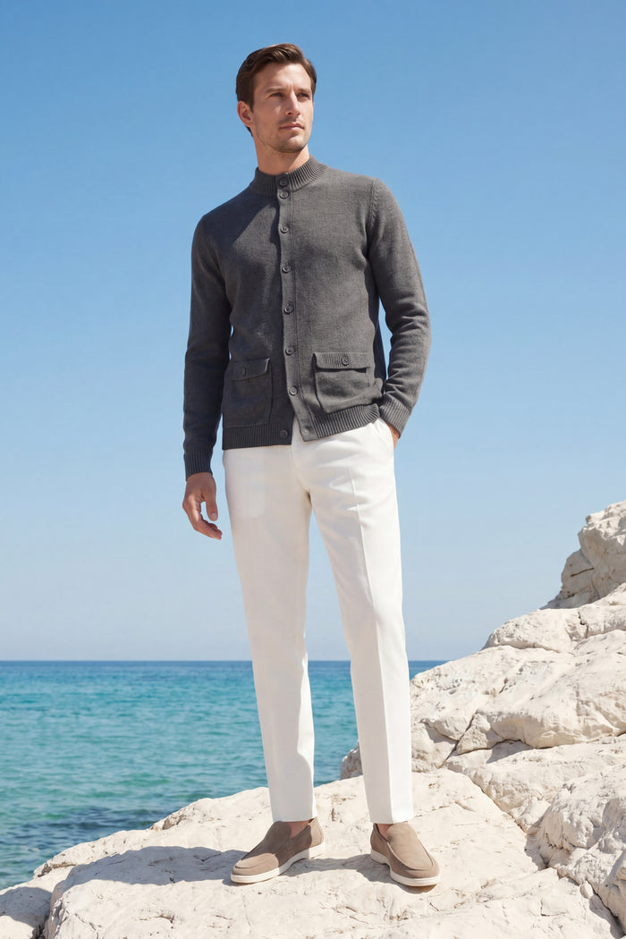 Giotto Knit Cardigan Dark Grey