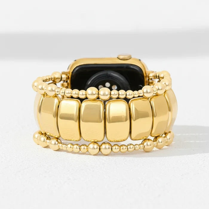 Gold Noir Stretch Apple Watch Strap