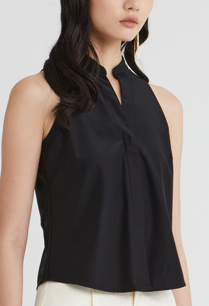 Grace Sleeveless V-Neck Blouse