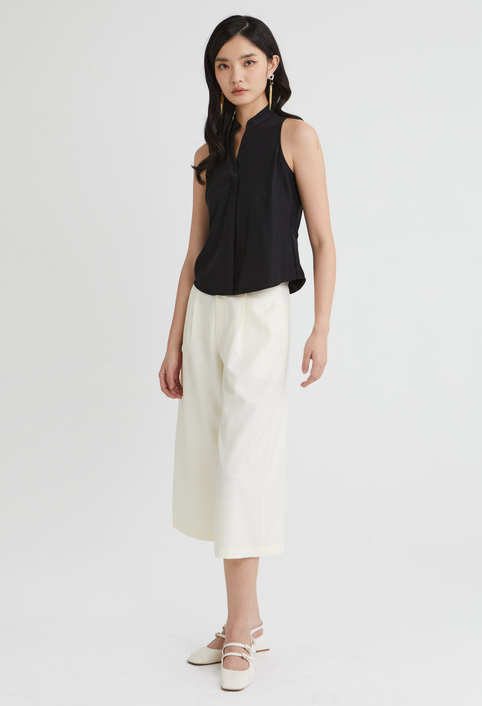 Grace Sleeveless V-Neck Blouse