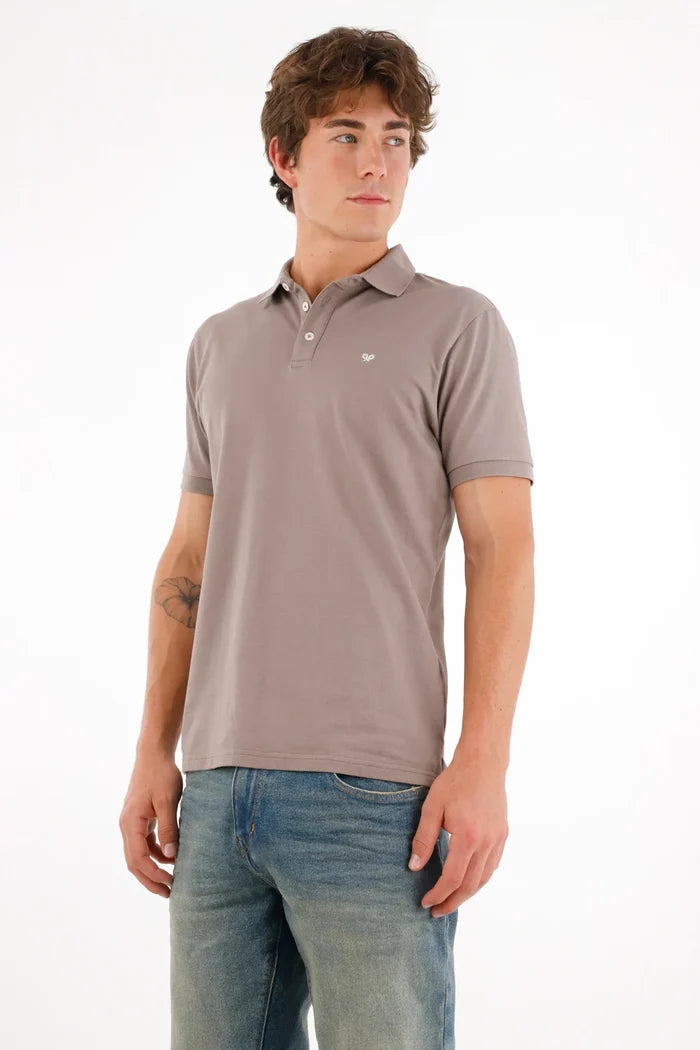 Gray Polo with Mini Racket for Men