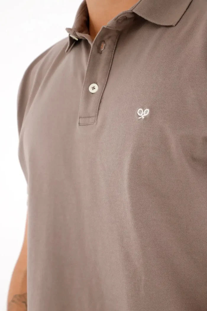 Gray Polo with Mini Racket for Men