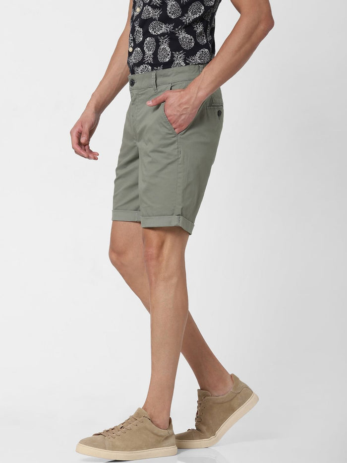 Green Chino Shorts