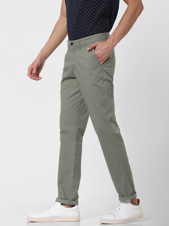Green Slim Fit Chinos