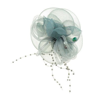 Grey Clip on Fascinator