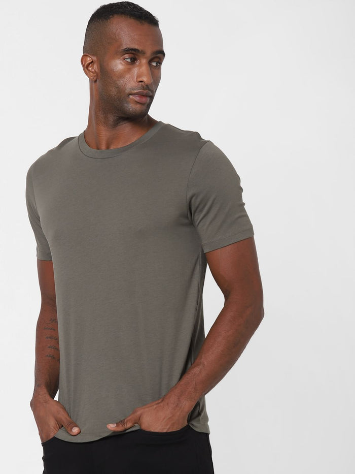 Grey Crew Neck T-Shirt