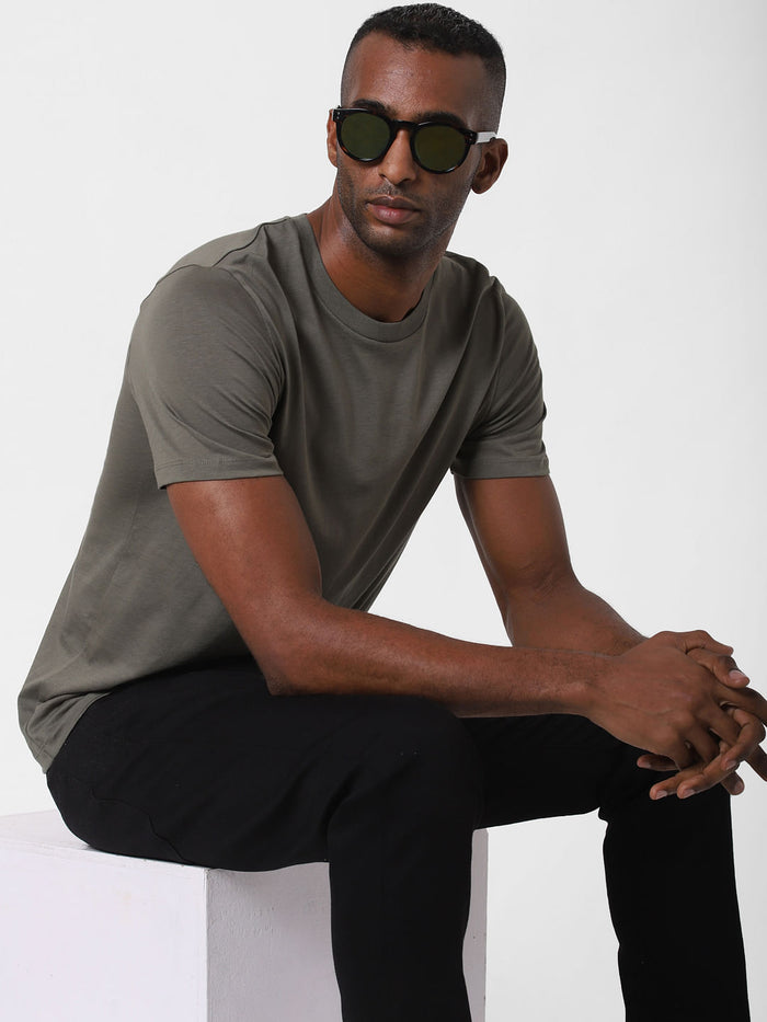 Grey Crew Neck T-Shirt