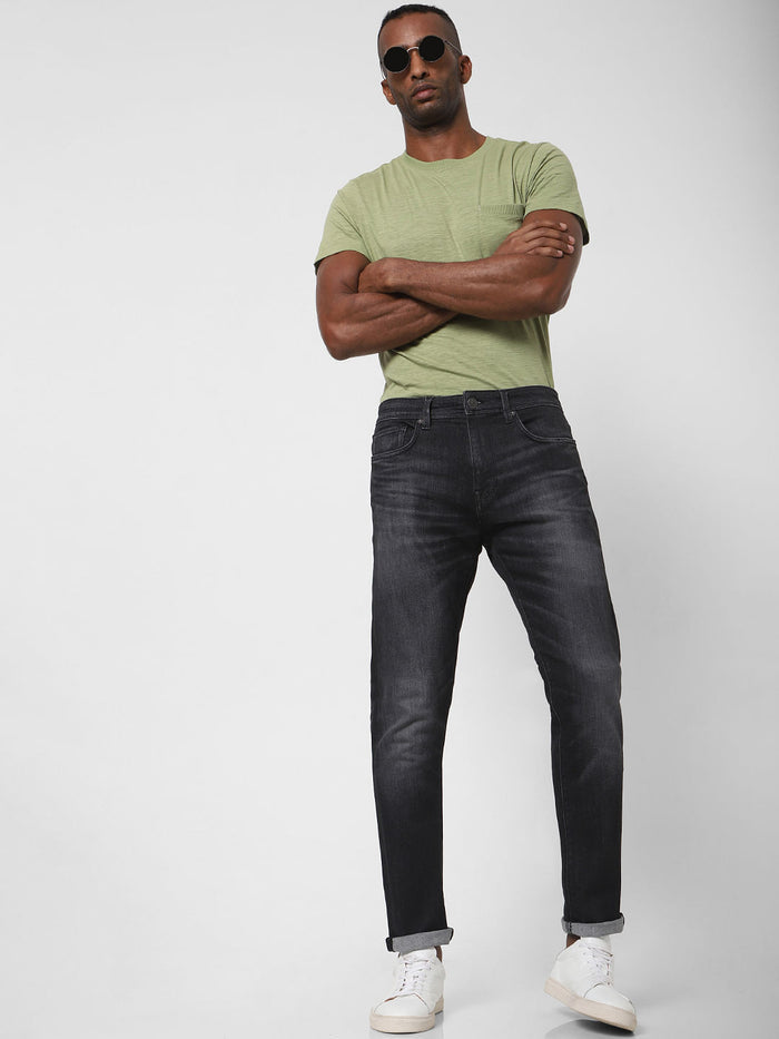 Grey Faded Toby Tapered Fit Jeans