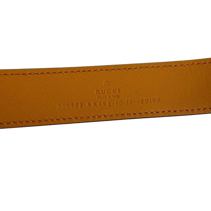 Gucci Memorable Buckle Yellow and Green Star Leather Belt
