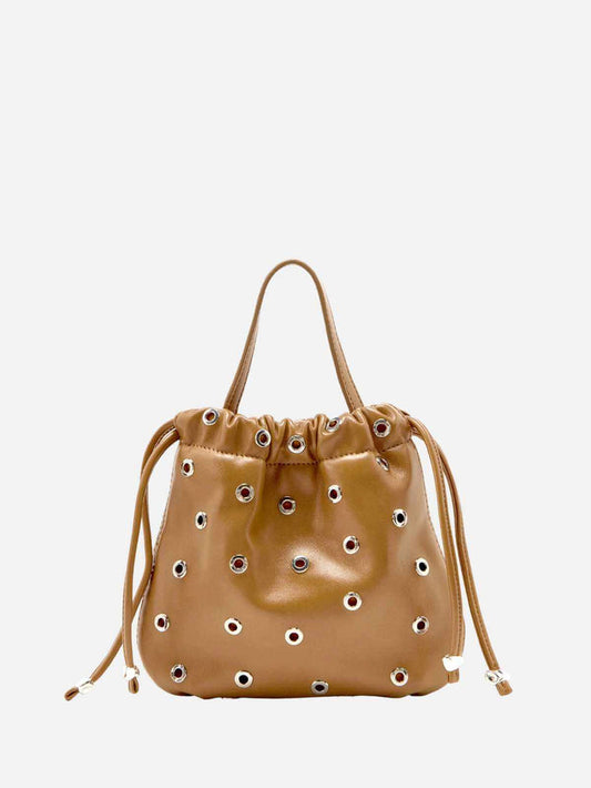 Halle Eyelet Crossbody Bag - Camel
