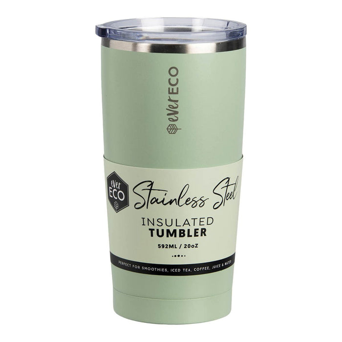 Ever Eco Insulated Tumbler Sage 592ml on a white background.