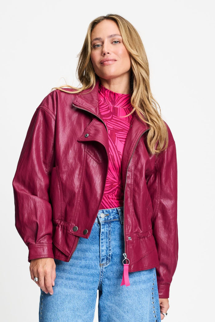 POM Amsterdam Jackets JACKET - Jenna Burgundy Red