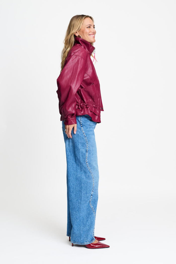 POM Amsterdam Jackets JACKET - Jenna Burgundy Red