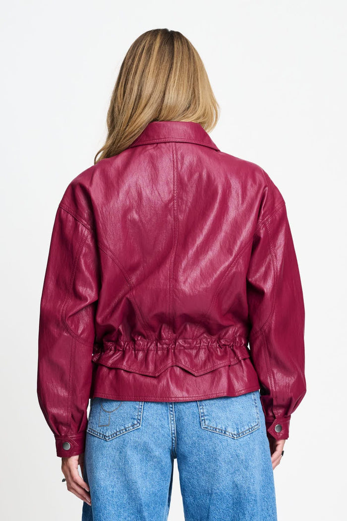 POM Amsterdam Jackets JACKET - Jenna Burgundy Red