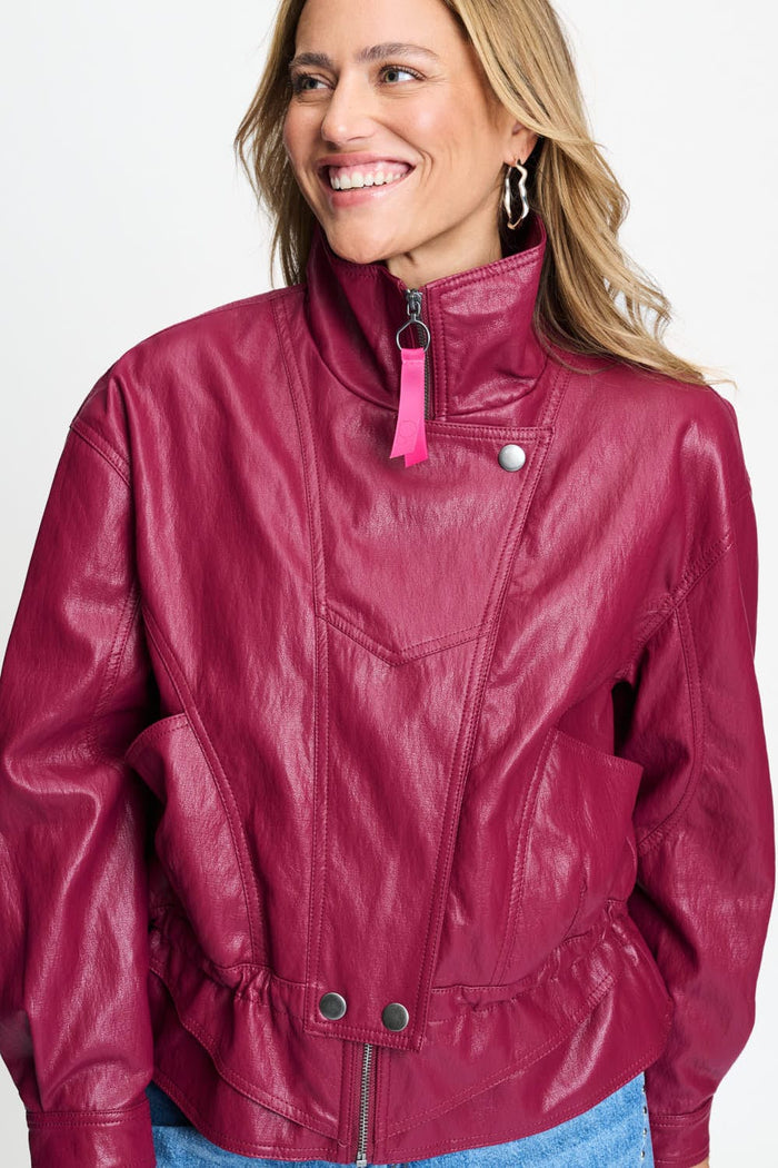 POM Amsterdam Jackets JACKET - Jenna Burgundy Red