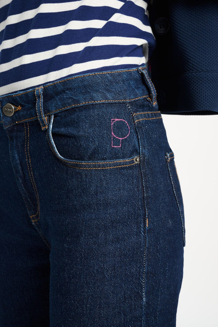 POM Amsterdam Jeans JEANS - Flare Dark Blue