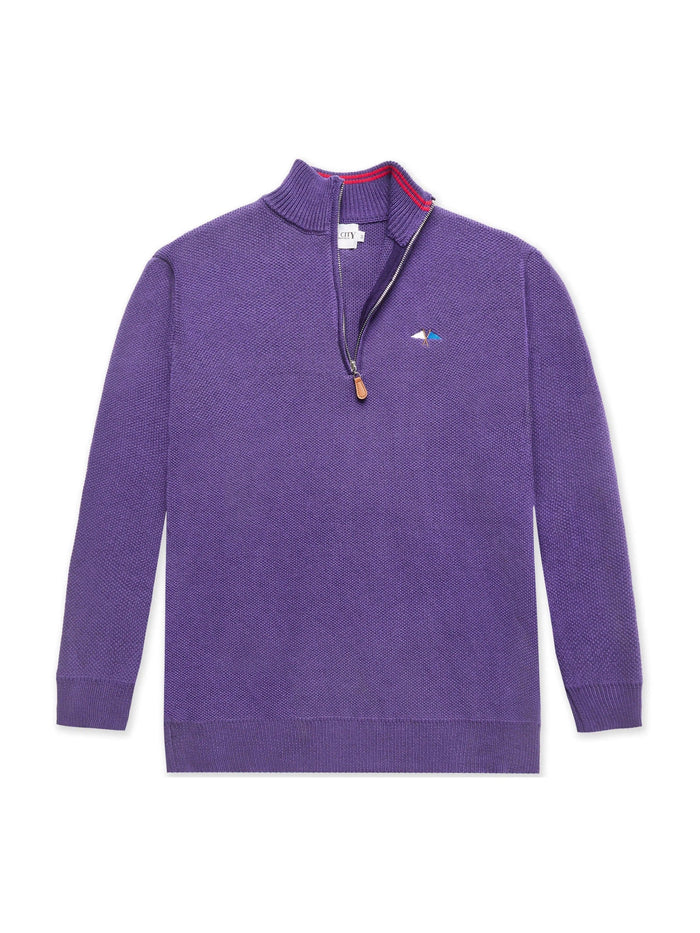 Knit 1/4 Zip Purple - Bascora