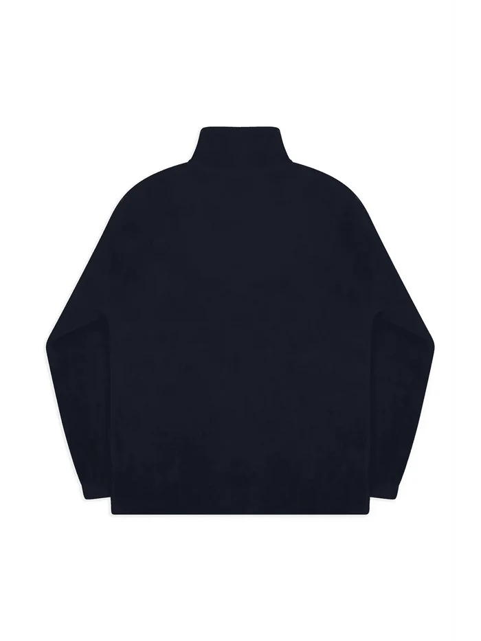 Positano Yacht Fleece - Premium Quarter Zip Fleece Navy - Bascora