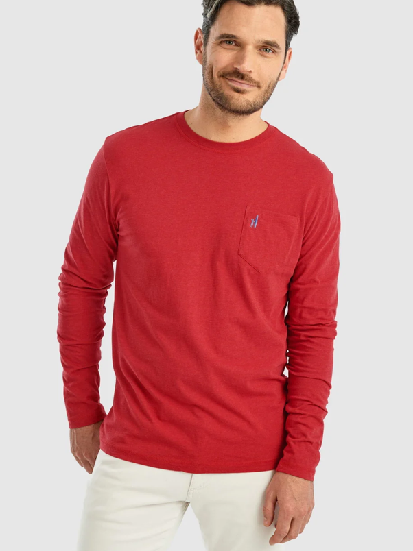 johnnie-O Heathered Brennan Long Sleeve Shirt