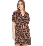 JoyJoy Ethnic Emboss Peasant Dress