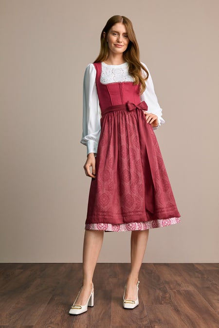 Julia Trentini Helma Dirndl, Red — 70cm Long