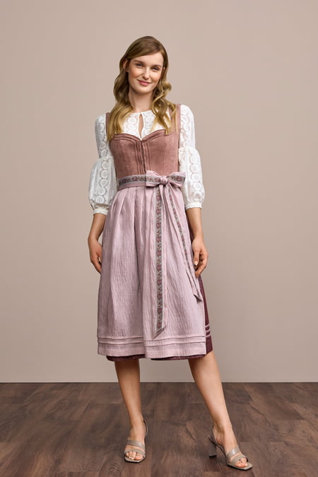 Julia Trentini Zoe Dirndl, Rose — 70cm Long