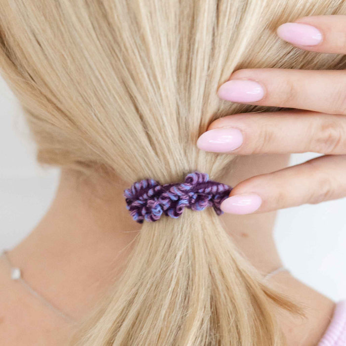 Kooshoo Plastic-Free Crochet Hair Ties - Purple Forest