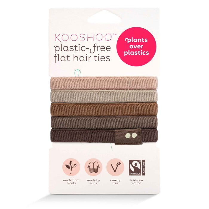 Kooshoo Plastic-Free Hair Ties - Earth Tints