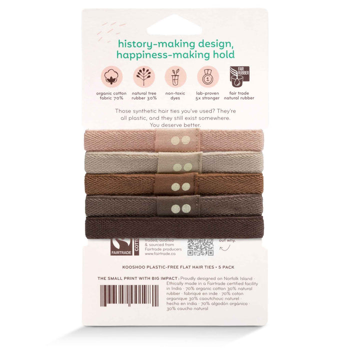 Kooshoo Plastic-Free Hair Ties - Earth Tints