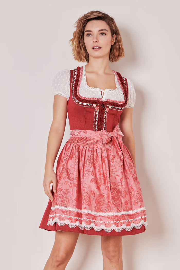 Kruger Ulrika Mini Dirndl, Red — 50cm 2pc Set